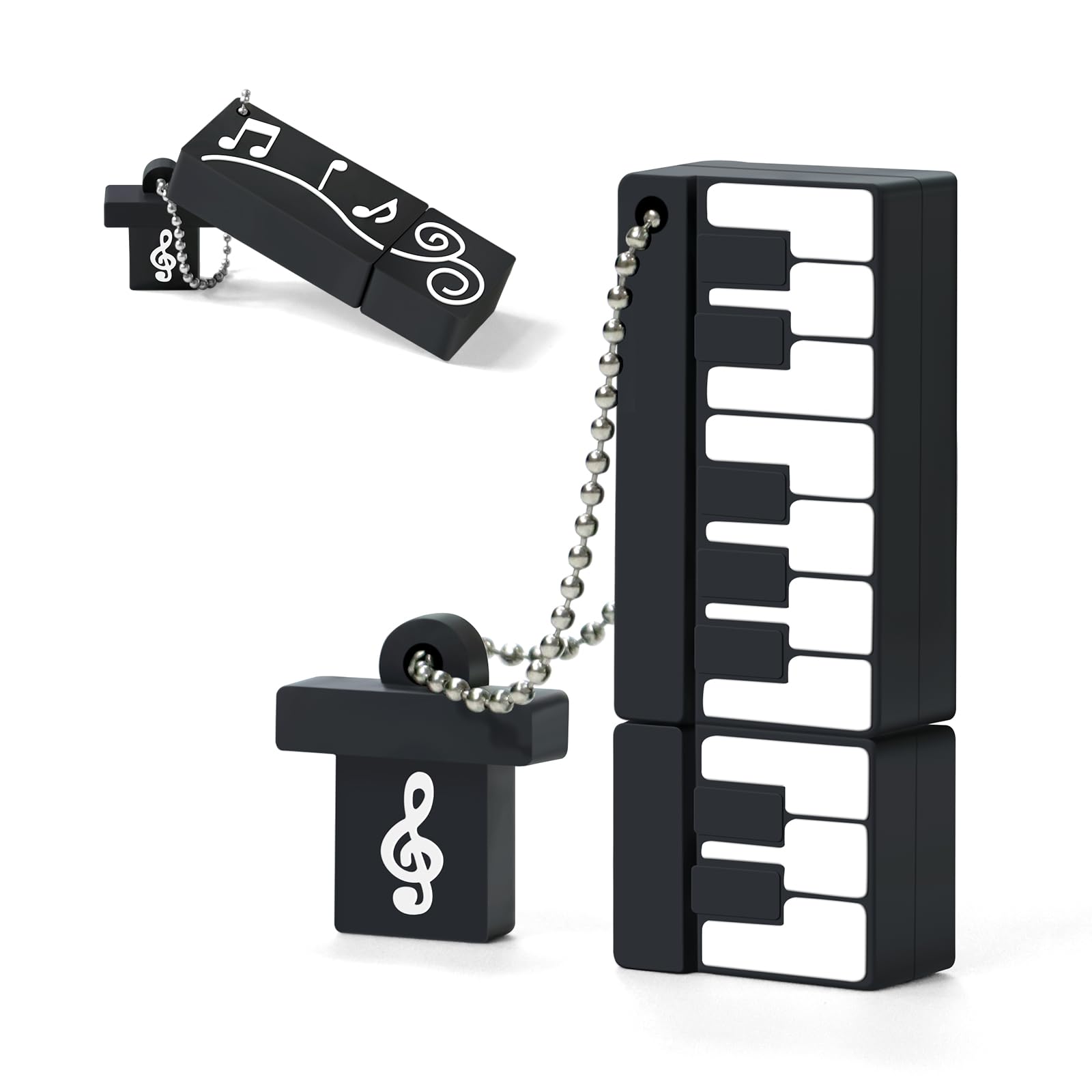 Flash Drive 64GB for Computer/Laptop,USB 2.0 Memory Stick with Led Indicator, Thumb Drives High Speed USB Stick,Photo Stick External Storage for PC(Black