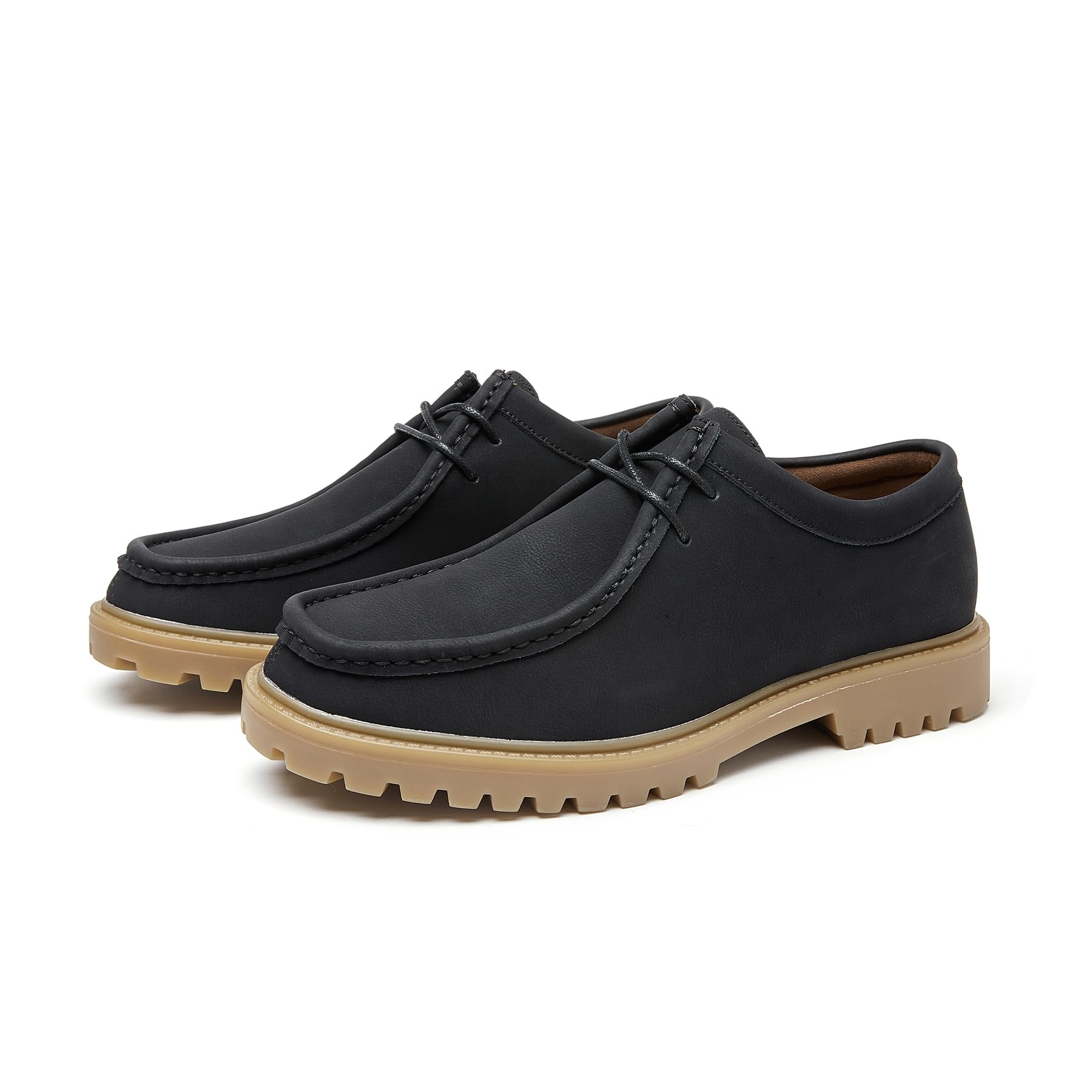 Allthemen Herren Mokassins Leder Slipper Slip on Loafer mit Schnürsenkel Schuhe Casual