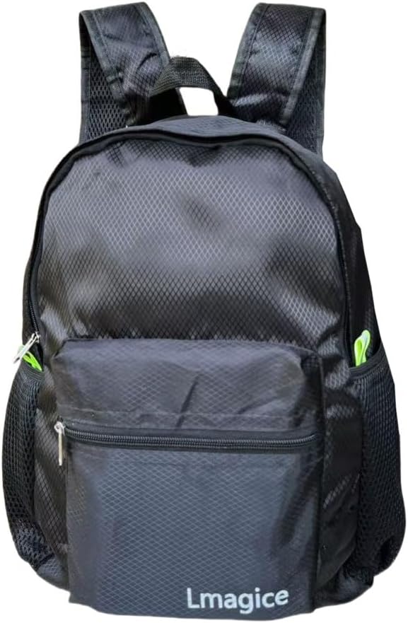 Lightweight Black Foldable Travel Backpack – Perfect Daypack!
