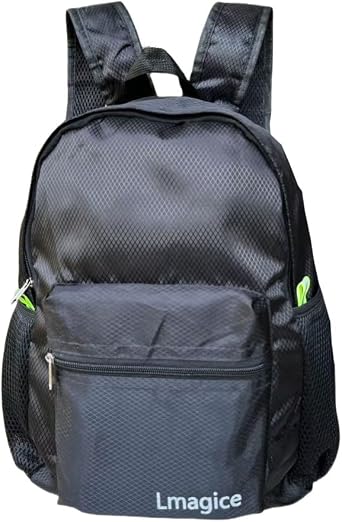 Foldable Backpack, Lightweight Travel Daypack, Black