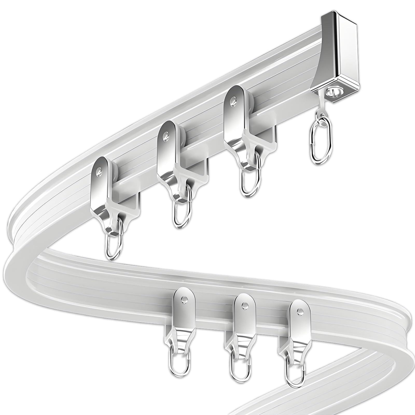 Rail de plafond flexible de 9,9 m lisse pour installation facile