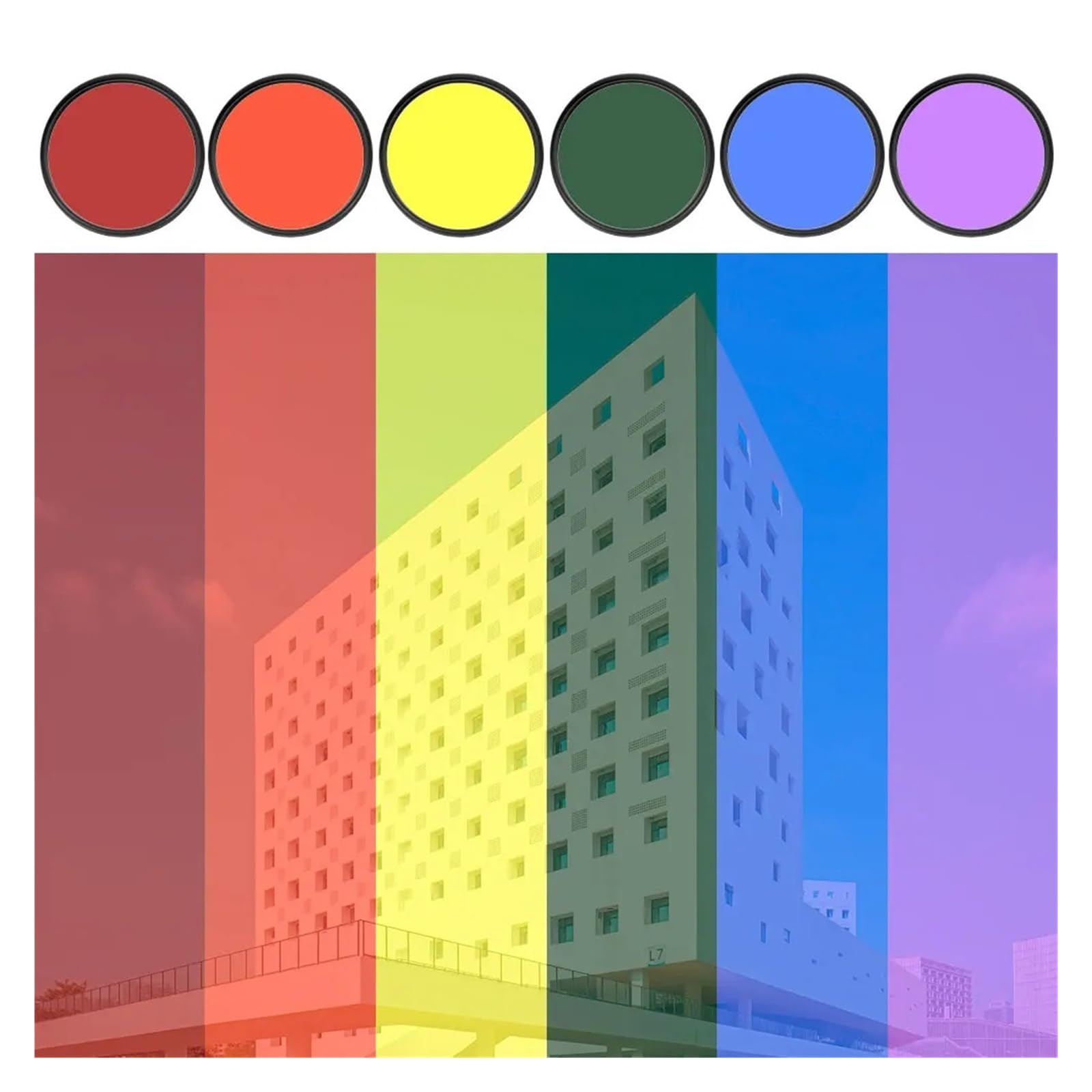 Juego de filtros a Todo Color de 6 Piezas