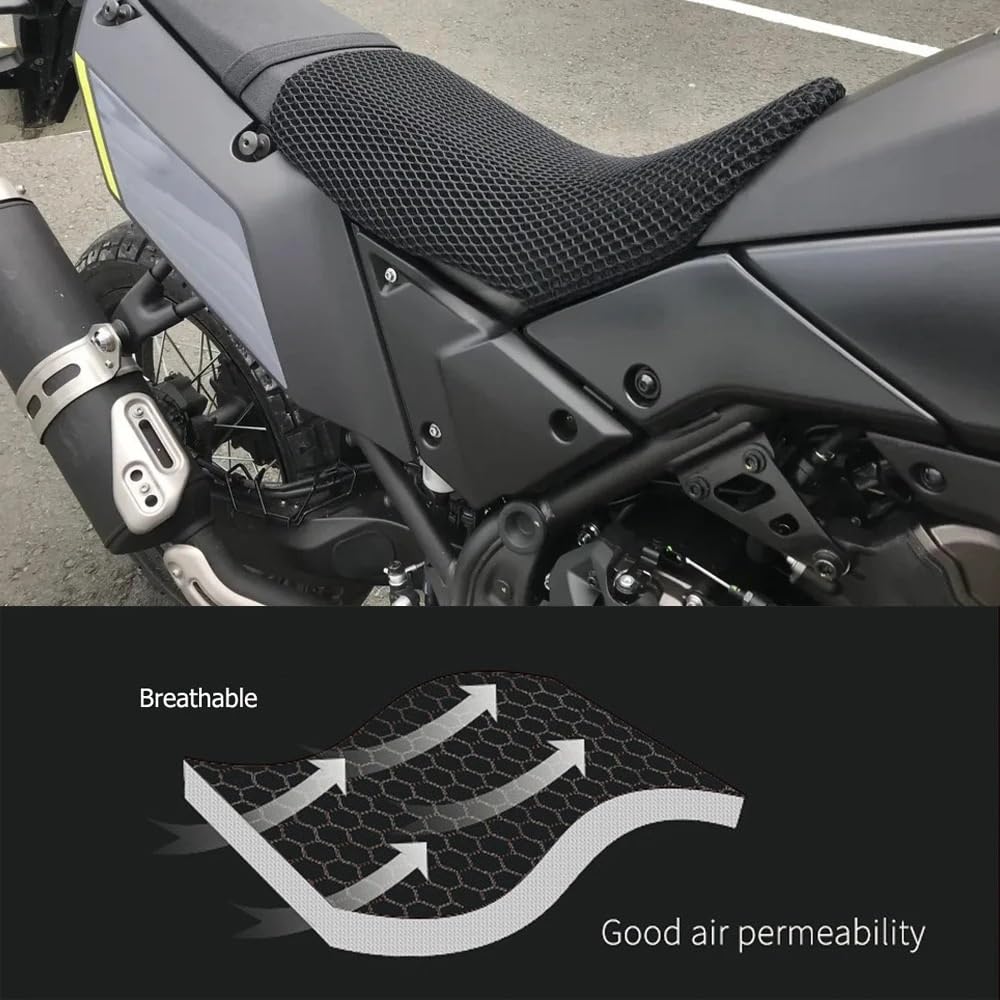Coprisedile Moto Per Per Tenere 700 Per Tenere700 T7 T Coprisella Per Motocicletta Tappetino A Nido D'Ape Per Raffreddamento Sella