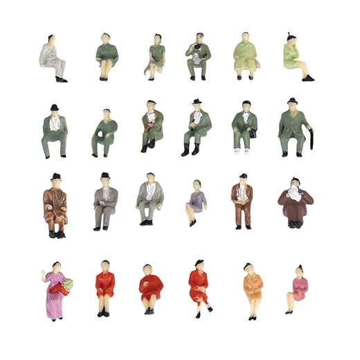 yotijar 24 X NEW HO GAUGE MODEL FIGURES / PEOPLE SEATING RAILWAYS
