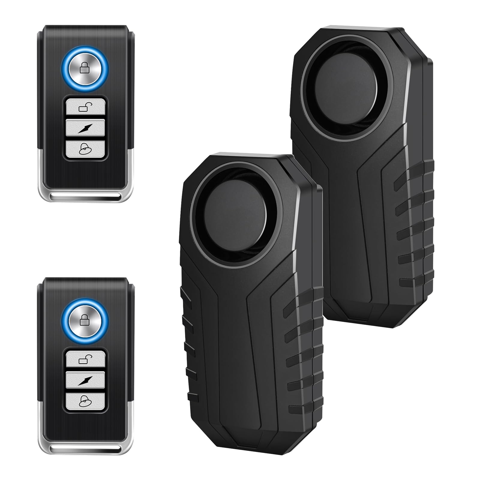 Cruxer 2 sistemi di allarme per bicicletta con telecomando, accessori per bicicletta senza fili, antifurto per moto, allarme per bicicletta, con funzione di allarme per scooter