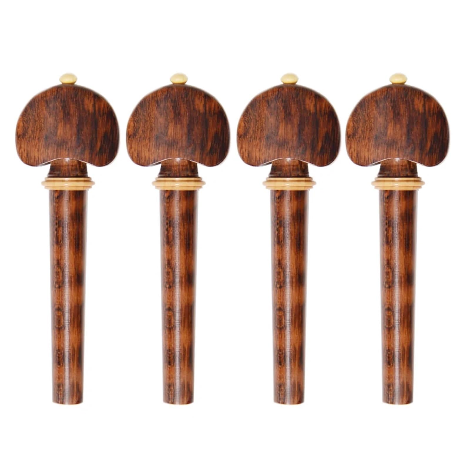 Cheville Violon Accessoires for violon 4/4 en bois d'amourette, pièces de fixation, cordier, chevilles d'accordage, piquets, mentonnière, ensemble de supports de menton(Style 1 SET)