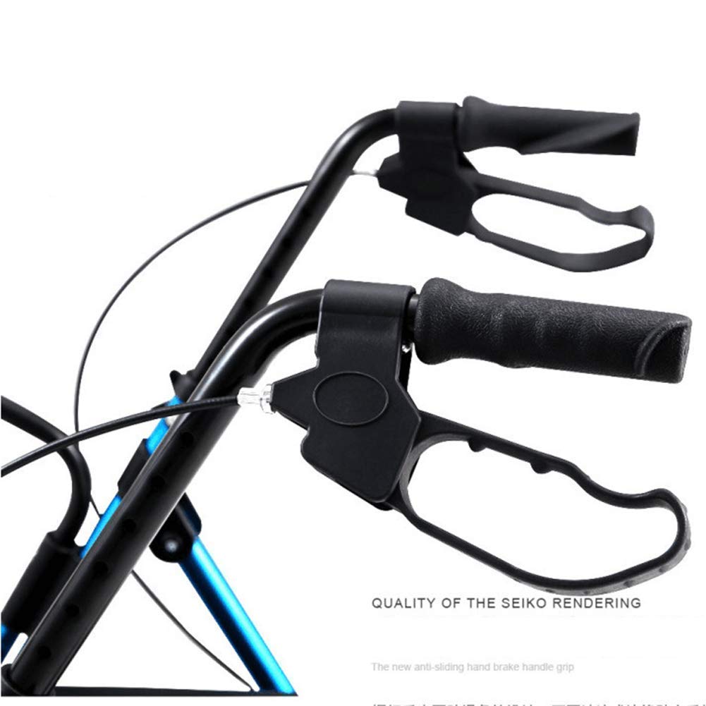 Andador, Andador Médico de Cuatro Ruedas Rollator Premium con Asiento, Asas Cómodas y Respaldo Grueso, Andador Plegable para Personas Mayores, Capacidad de Carga 150 kg Es tan Amable de tu Parte