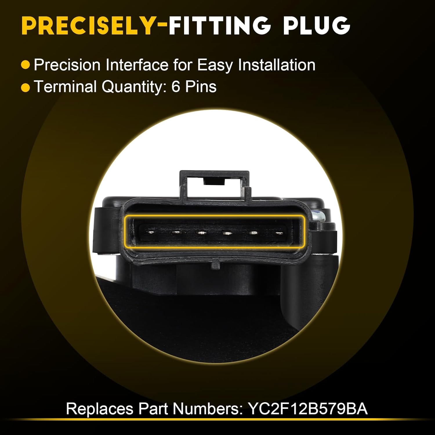 OCPTY Mass Air Flow Sensor Meter MAF Fits for Ford E350 Super Duty,Econoline,Excursion,F150,F150 Heritage,F250/F350 Super Duty,F450,Grand Marquis,Mustang, for Lincoln Town Car, for Grand 6Pins