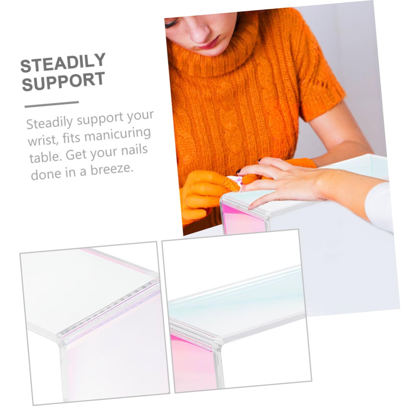 VALICLUD Cuscino Manicure Comfortabile per Unghie Acrilico per Poggiamano per Estetista Accessorio per Nail Art Protezione e Facilità