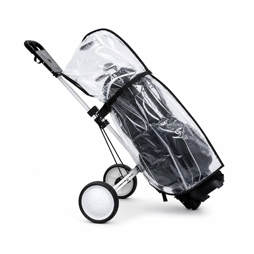 Golfoy Basics Full Golf Bag Rain Cover, Waterproof PVC Golf Bag Rain Protection Cover for Golf Push Carts-image-3