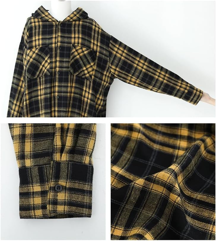 [n'OrLABEL] オシャレウォーカー 【MDRチェックフードシャツ】トップス カジュアルシャツ 長袖 メンズ パーカー