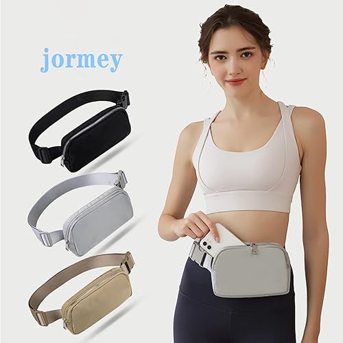 Miniatura 6 de jormey Mini riñonera para hombres, mujeres y niños, bolso pequeño y pecho, fácil de llevar durante el ejercicio, Blanco, Bolsa de deporte