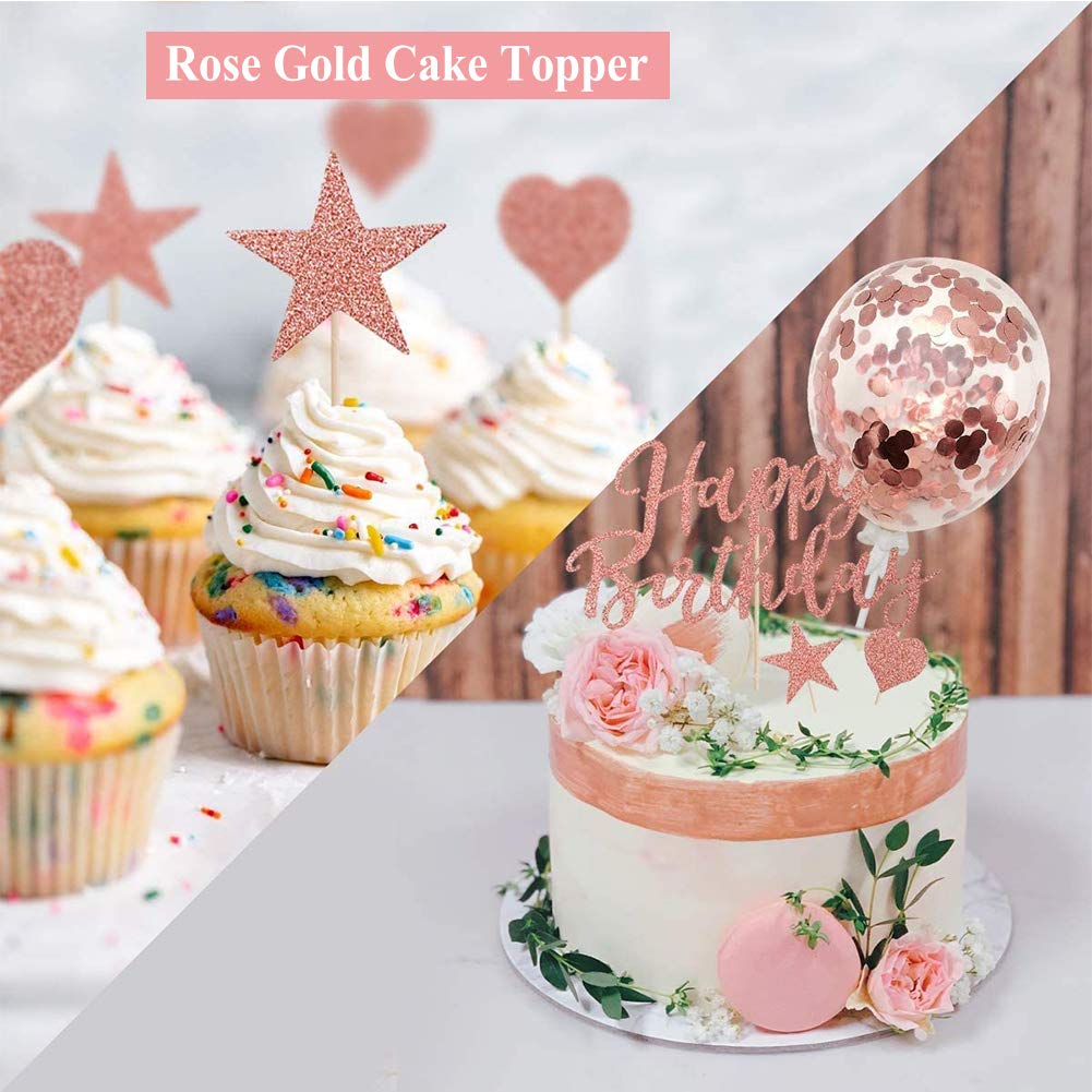 36 pezzi Happy Birthday Cupcake Toppers stampa su