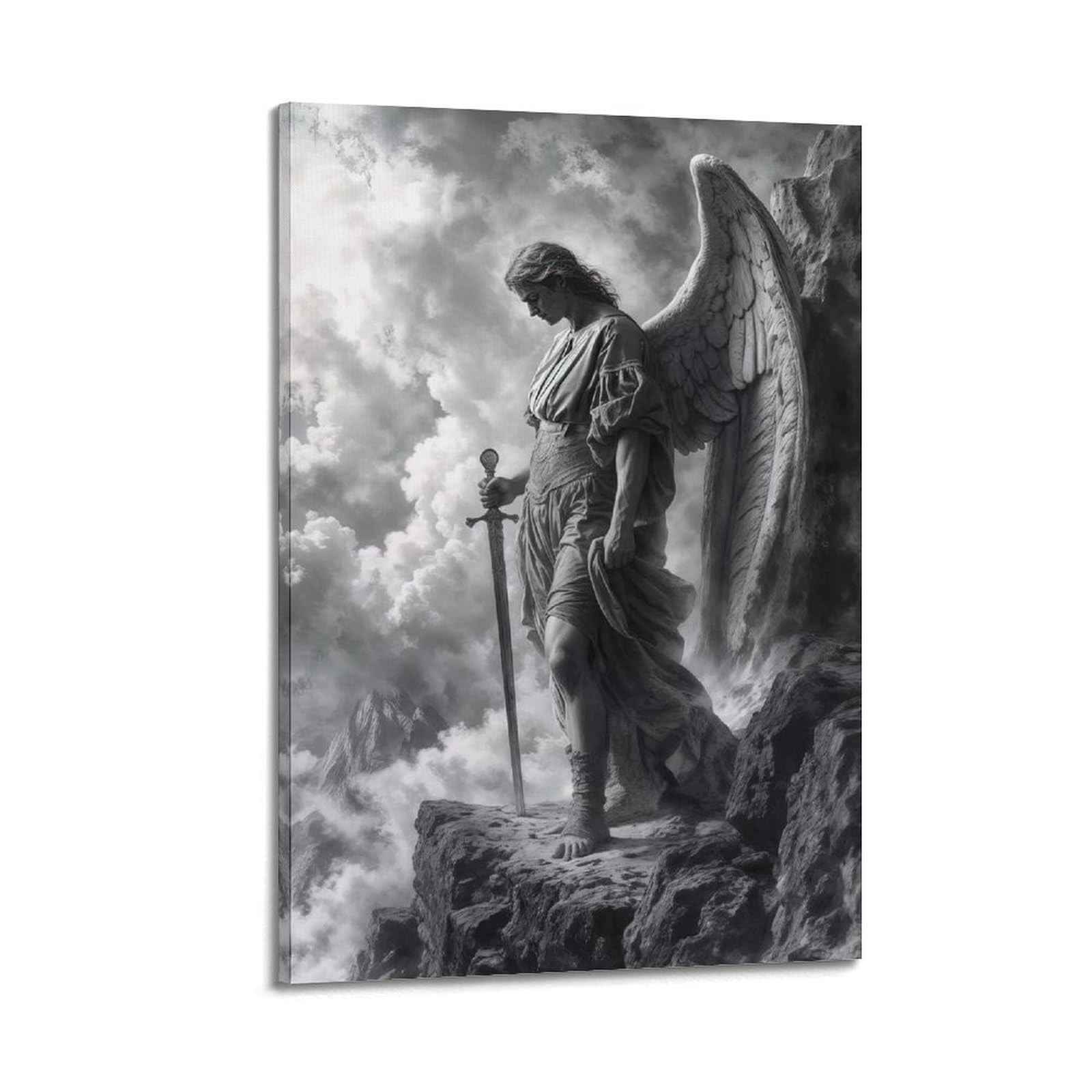 JIYAYCU Vintage Saint Michael The Archangel Poster Decorative Painting Canvas Art Picture 20x30inch(50x75cm)