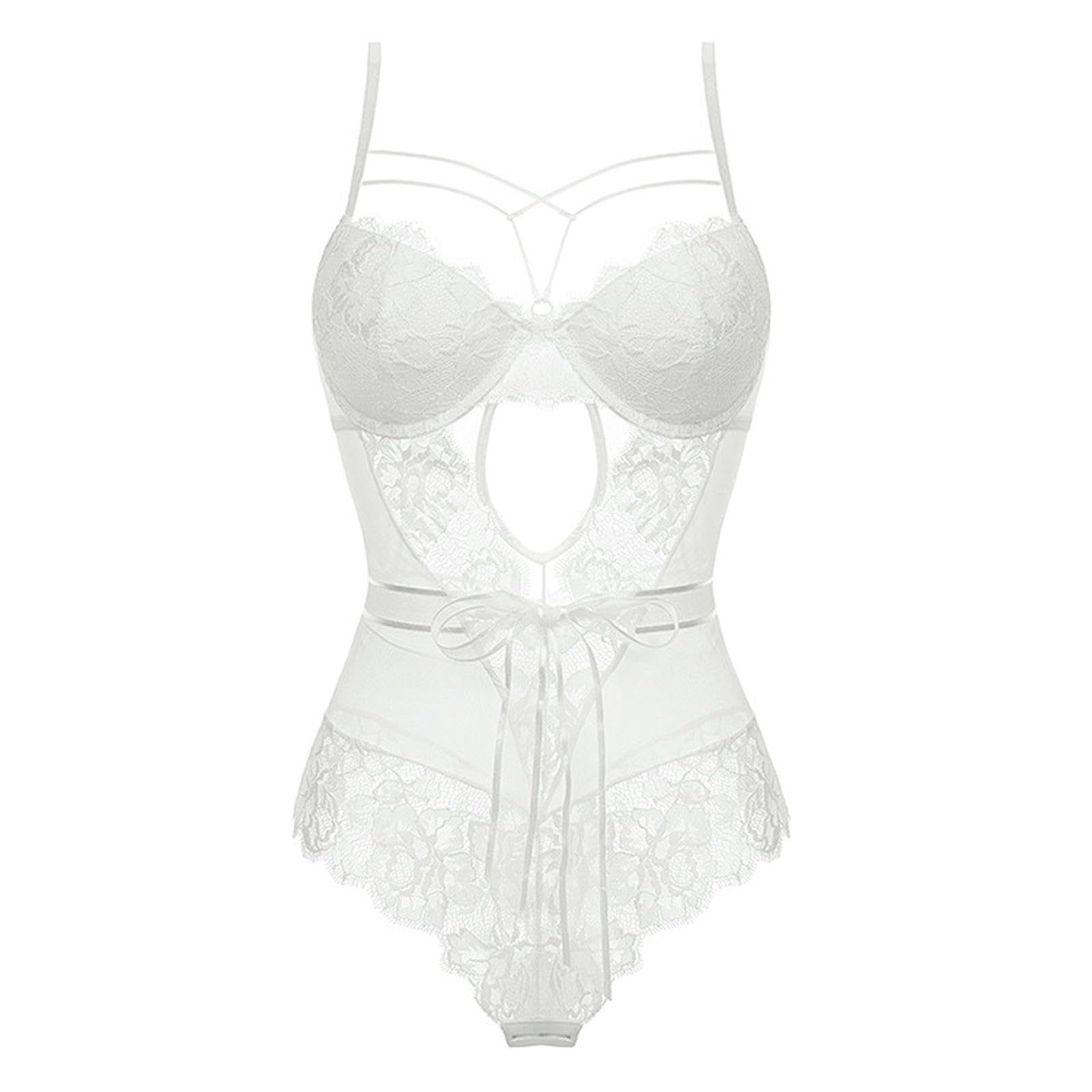 Soutiens-Gorge Body Sexy À La Française avec Un Nœud Séduisant, Dentelle Transparente, Moulant-noir-80d