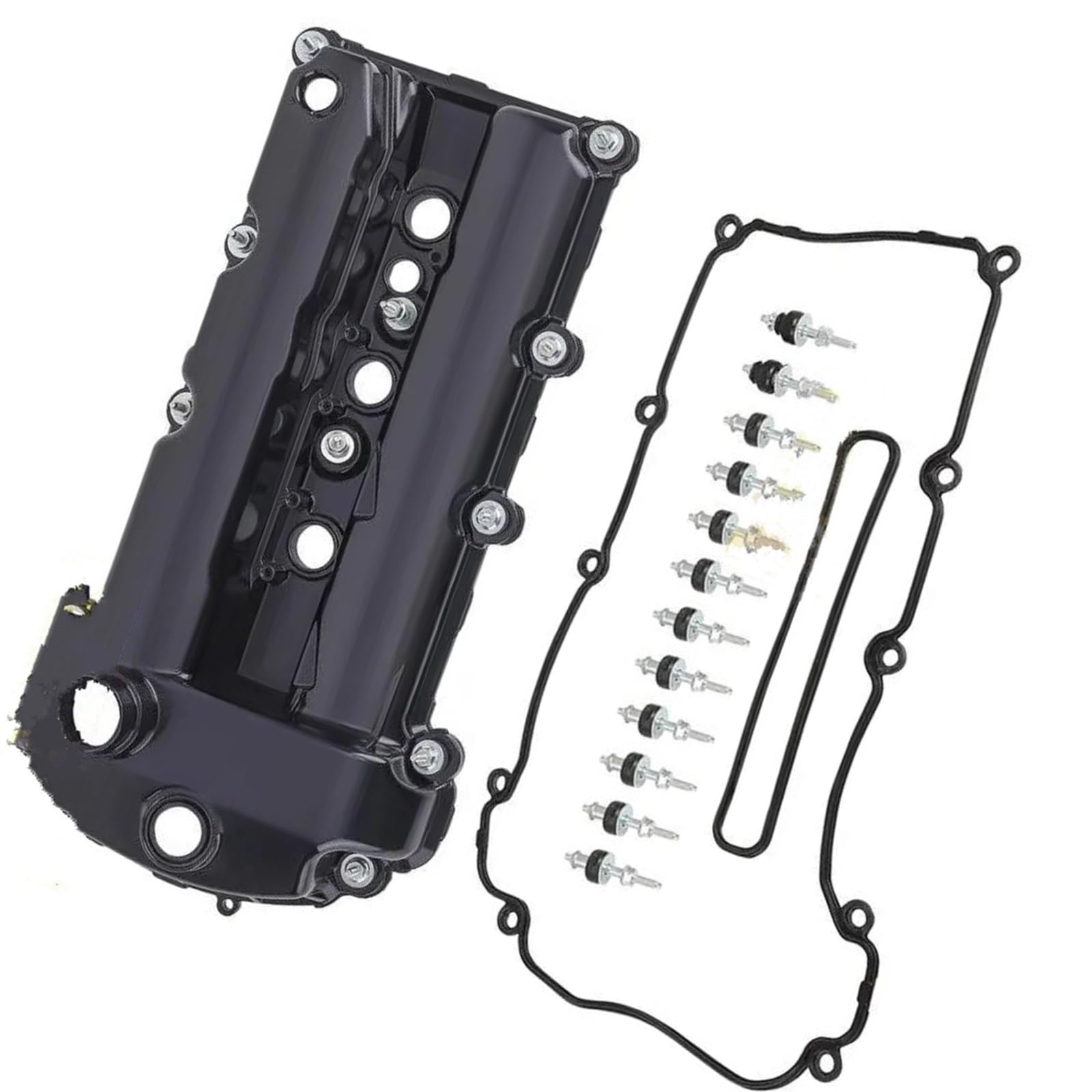Guarnizione Coperchio Punterie Coperchio Valvola Motore In Alluminio Con Guarnizione Per Jaguar XE XF XJ X-Type 2.5L S-Type 3.0L 2002-2008 C2C38781 C2S48786 C2C34692(Left Cover)