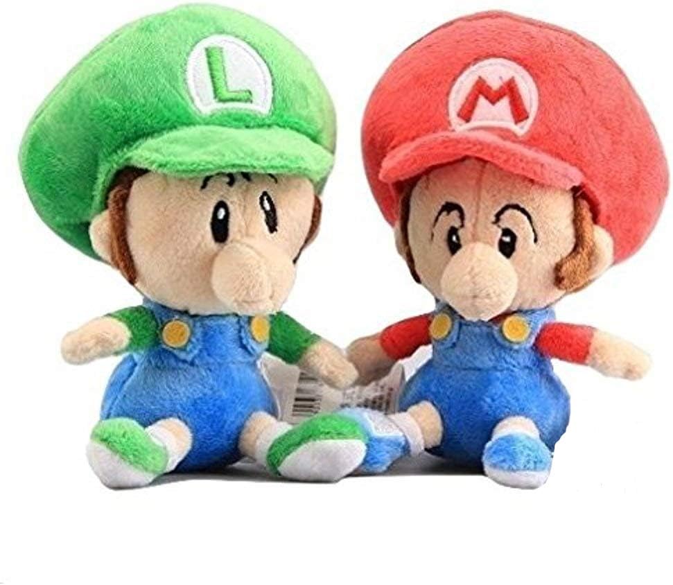 OurGame Super Mario Bros Baby Mario & Baby Luigi Stuffed Plush 6'' 2 pcs/Set