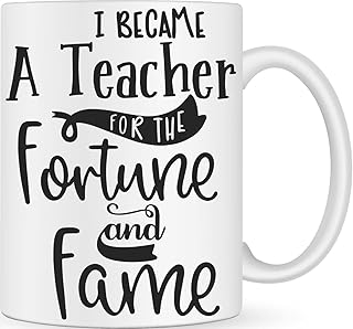 Best Teacher Coffee Cup Thank You Gift - Ceramic Coffee Mug Teacher Gifts - Personalised Mug Graduation Gifts - Novelty Mug Teacher Leaving Gifts - Tea Mug Graduation Present - Funny Birthday Gift