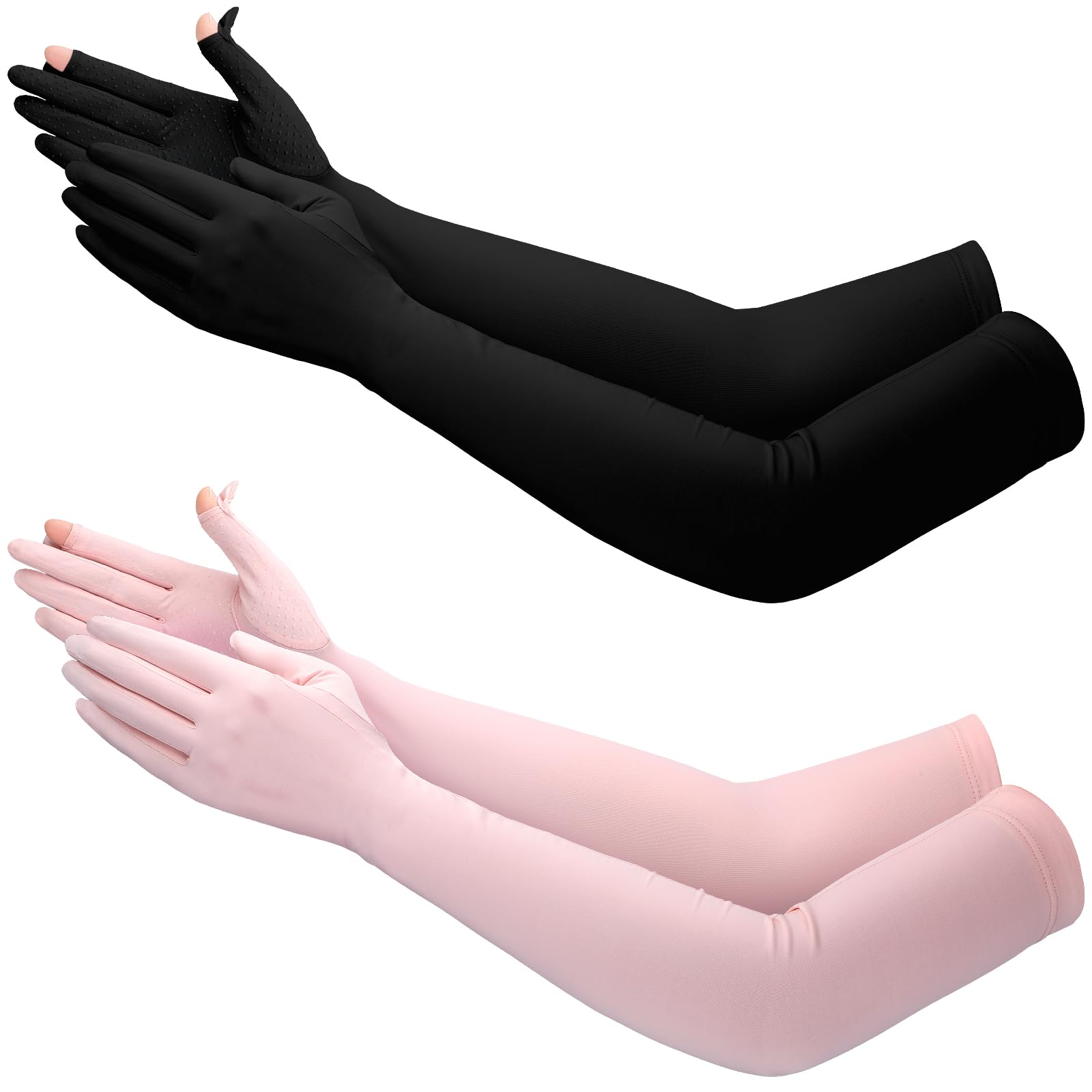 Jecery 2 Pairs Driving Gloves Women UV Protection Long