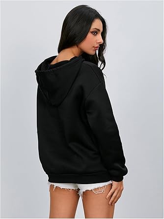Moletom Feminino MakeMeChic - Capuz Bolso Térmico Manga Comprida