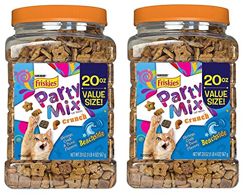 Purina Friskies Party Mix Crunch Beachside Cat Treats 2 Pack (20 oz. each)