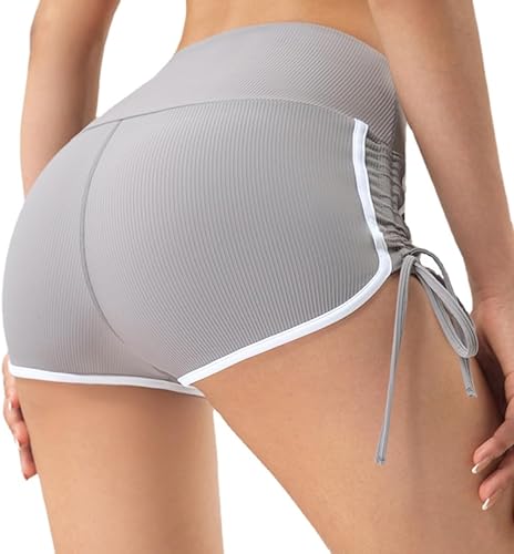 RICHTRUE Pantalones cortos de yoga estéticos para mujer, pantalones cortos de entrenamiento estéticos para mujer