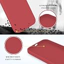 DIZORO® Microfiber Candy Case Compatible for iPhone 12 Smooth Touch Cushion Liquid Soft Silicone Gel Rubber Phone Cases Non-Slip Full Body Protective Shockproof Back Cover (Hibiscus) gallery image
