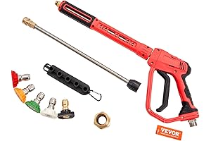 VEVOR High-Pressure Washer Replacement Gun with 5 Nozzle Tips