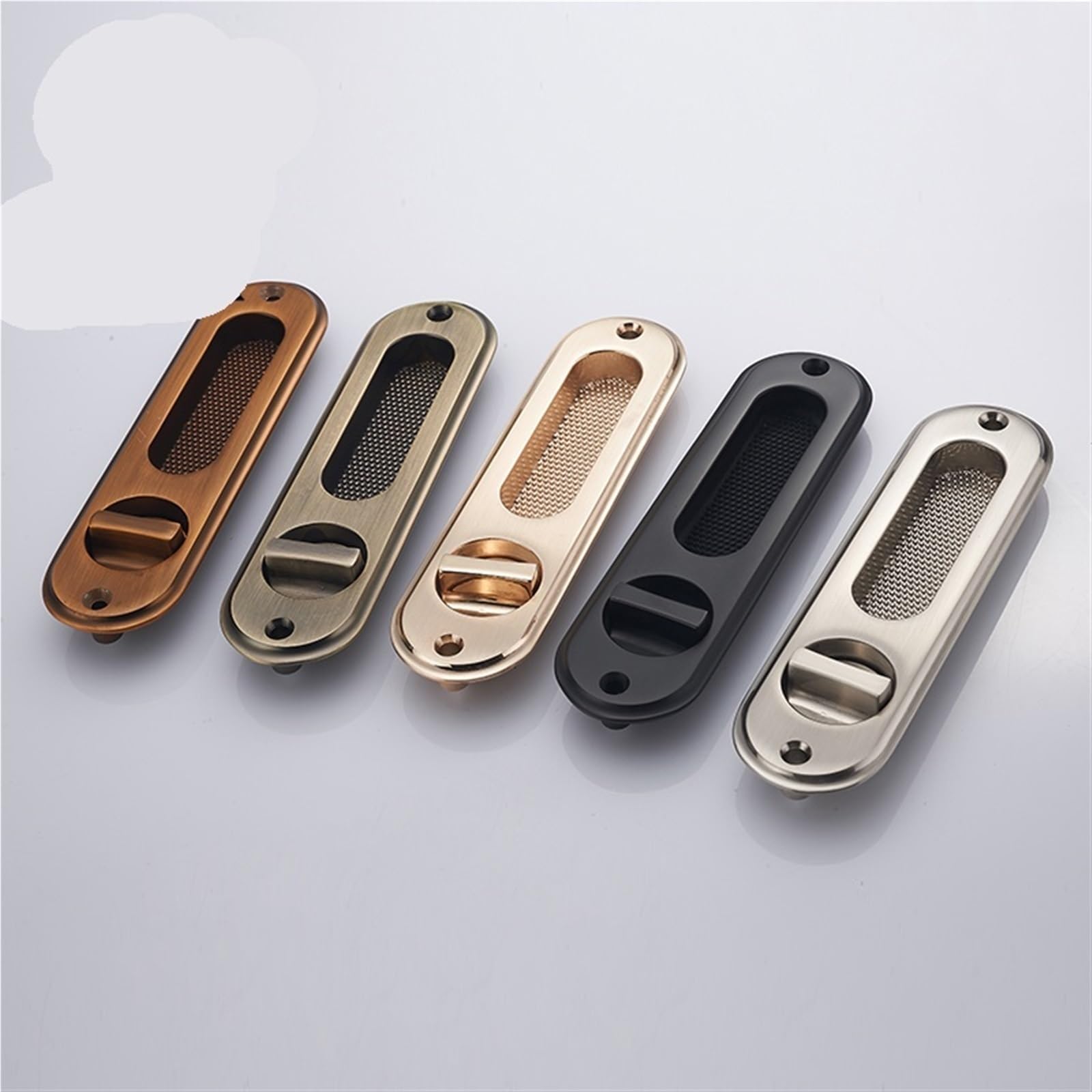 Cerradura de puerta con manija oculta, cerradura de tirador de puerta interior, cerradura de puerta, herrajes for muebles, 1 pieza(I)