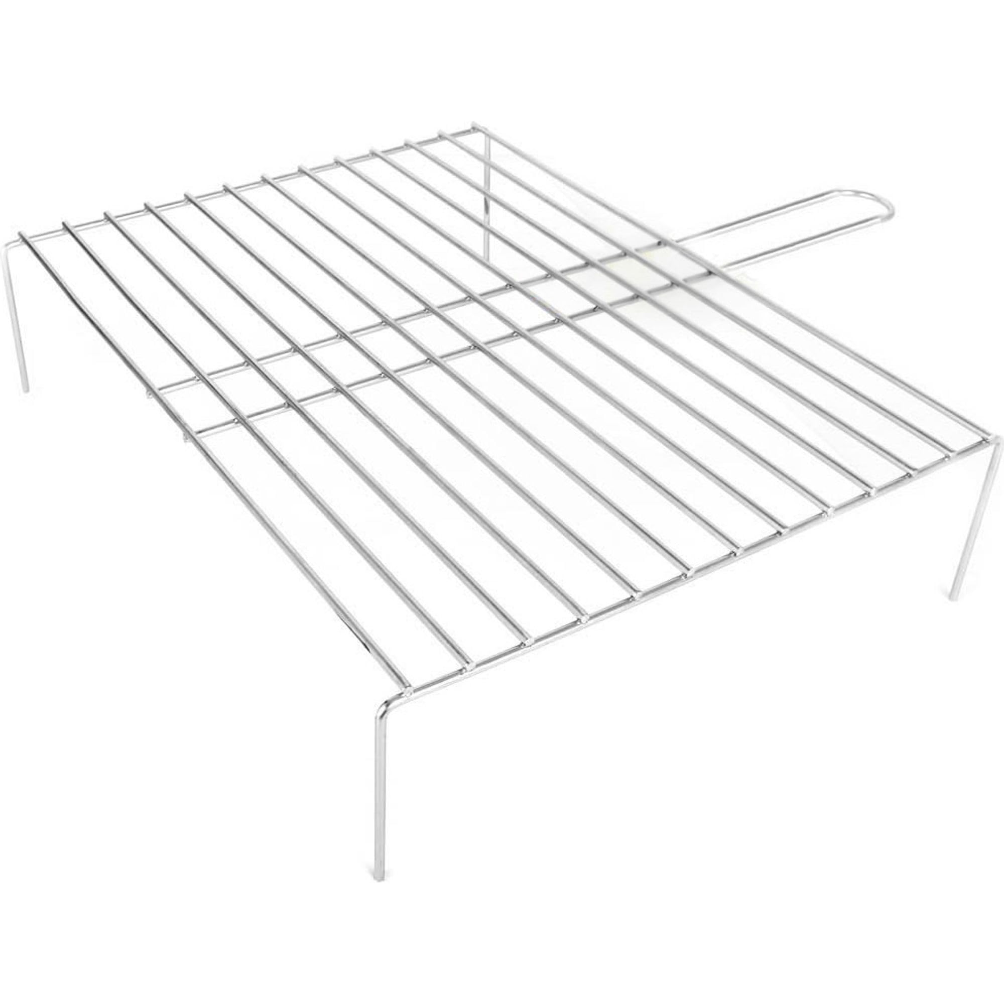 Algon | Parrilla Barbacoa 50x50 Grande Doble, Acero Inoxidable Zincado Gris Metalizado con Cierre de Seguridad - Parrilla Ideal para Asar Carnes y Verduras Resistente y Duradera para Exterior — view 9