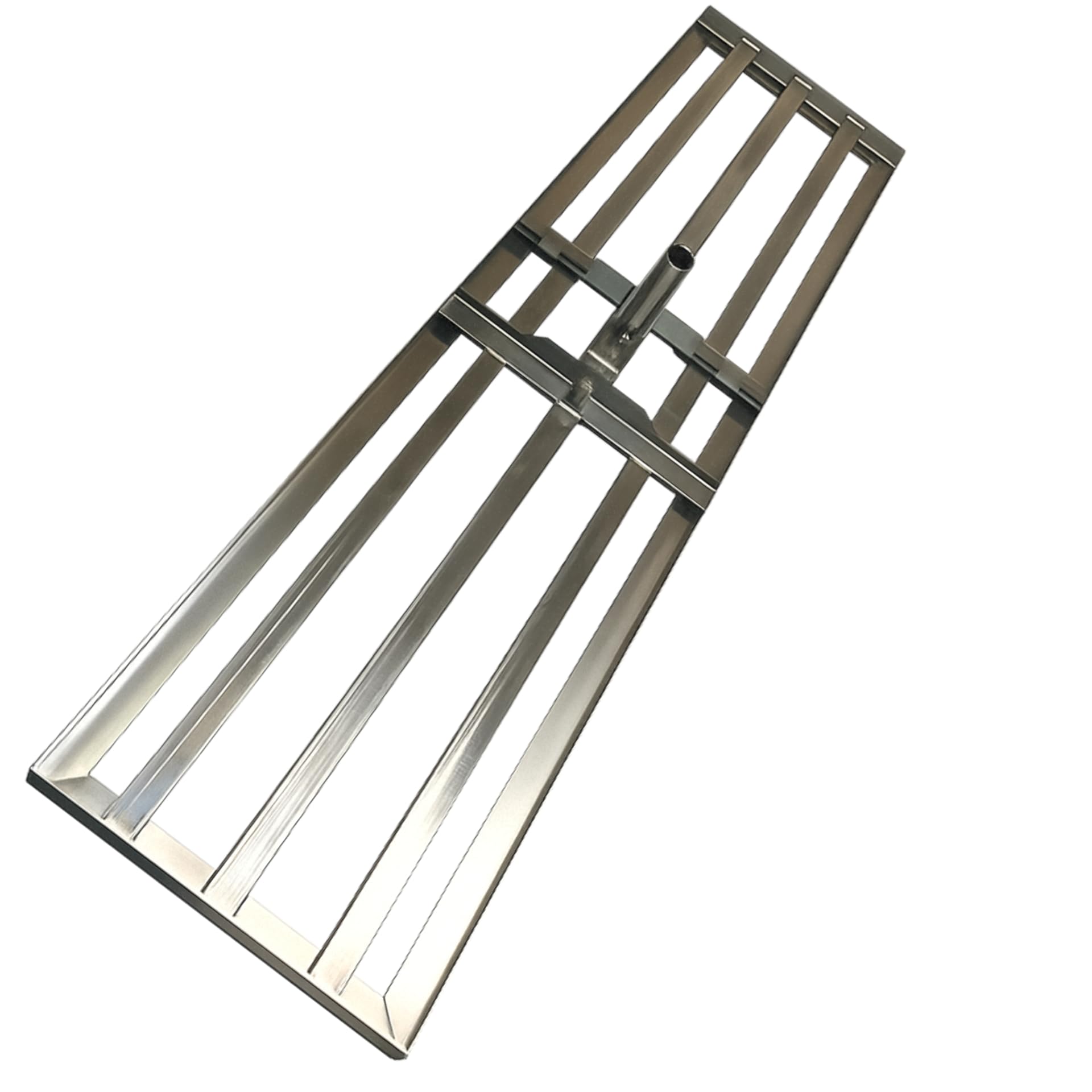 XXL Rasenrakel 100 x 26 cm aus Edelstahl – Profi Leveling Rake ohne Stiel – Flächenebner zum Sanden, Abziehen & Nivellieren – 2,6 kg – Ø 22 mm Stielaufnahme