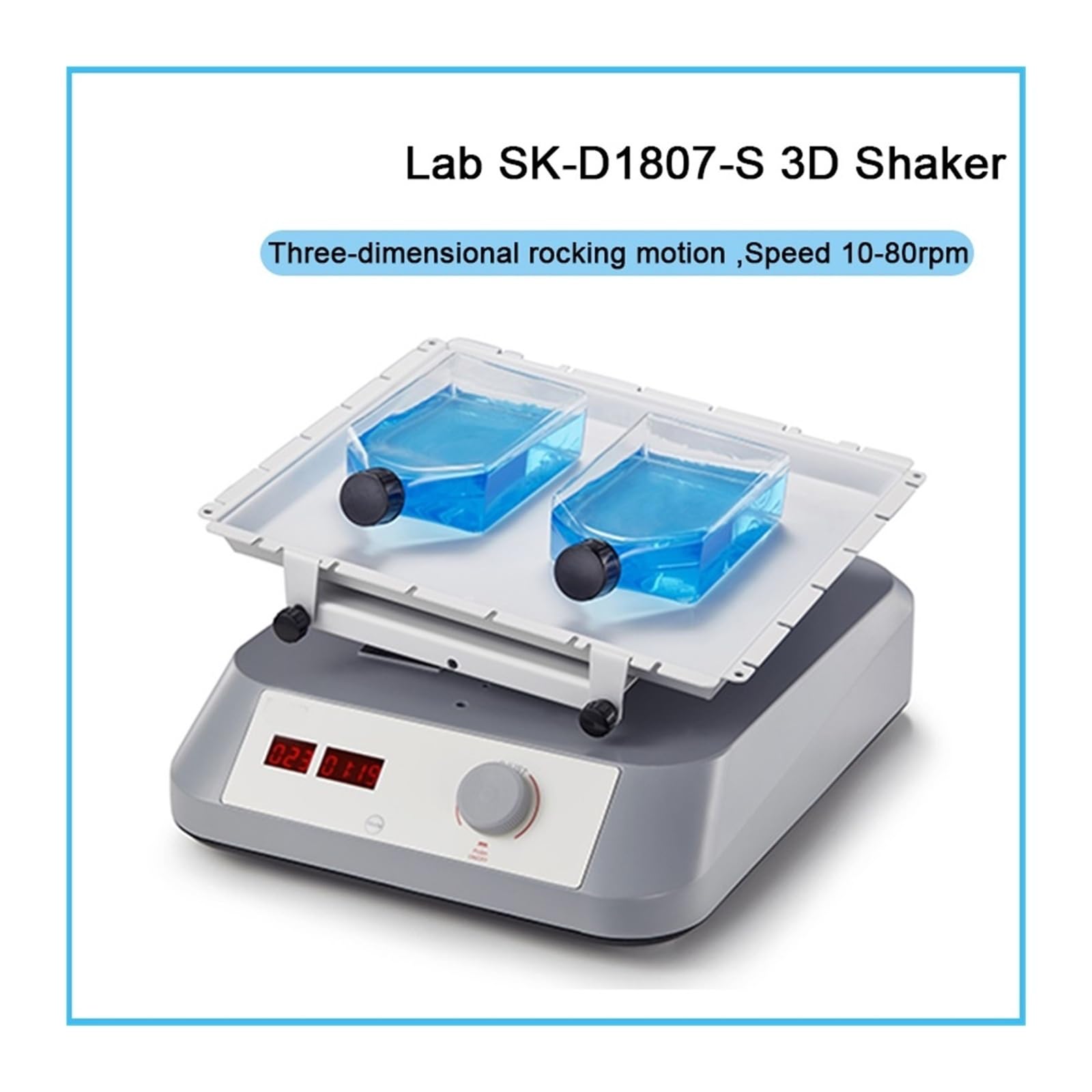 Agitador tridimensional digital LED de 10 a 80 rpm, velocidad ajustable, pequeño agitador orbital laboratorio, cultivo celular híbrido oscilante Para uso en laboratorio