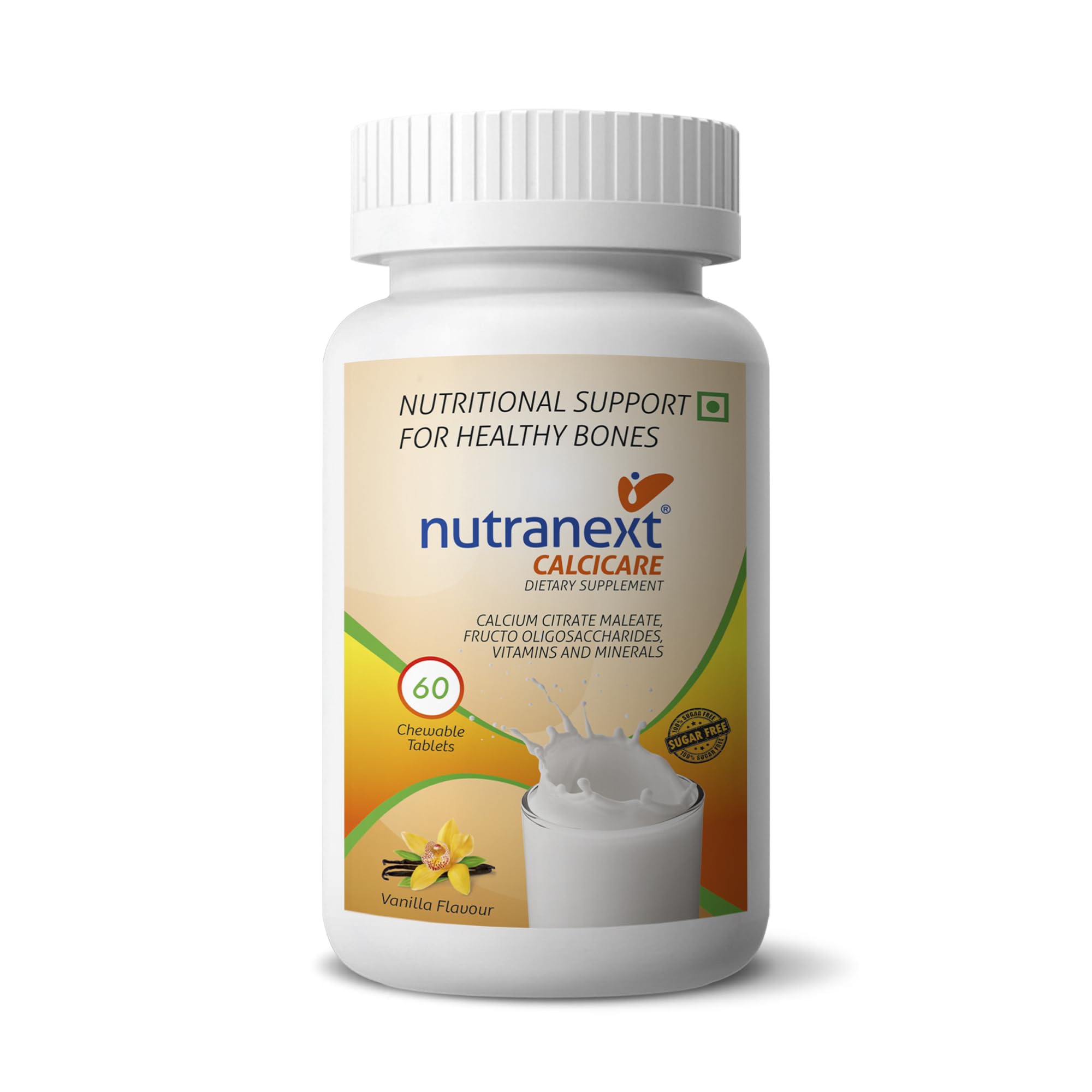 Nutranext® Calcicare 60 Chewable Tablets - Calcium with Vitamin D2, Magnesium & Zinc | Strengthens Bones & Teeth, Supports Healthy Muscle | Vanilla Flavor, Vegetarian | Ideal for Men & Women (B0C8VWRX8W) Amazon Price History, Amazon Price Tracker