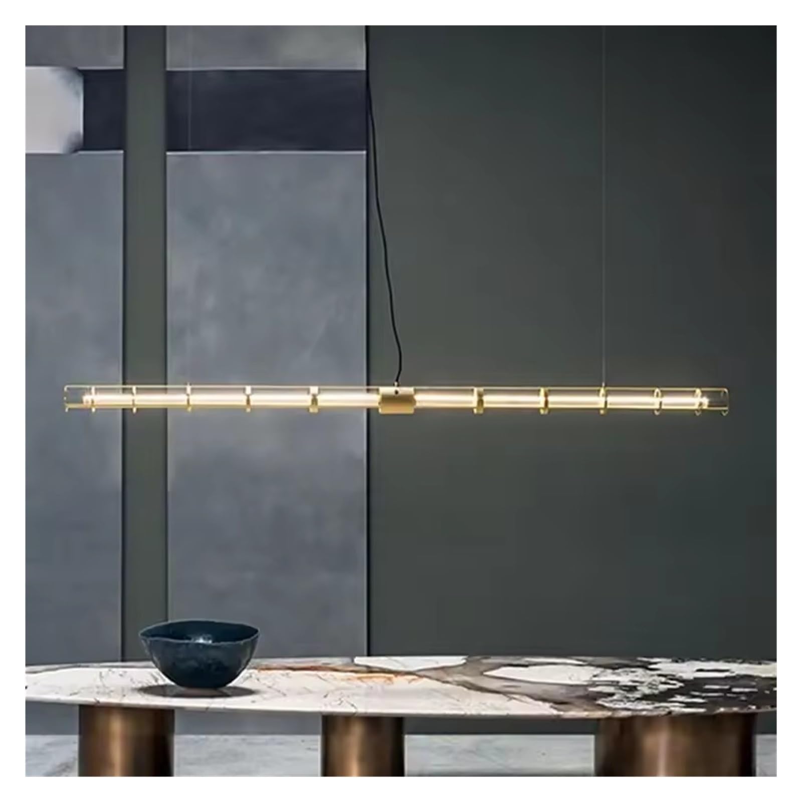 Bande LED suspendue pour éclairer une table de bar ou un coin café