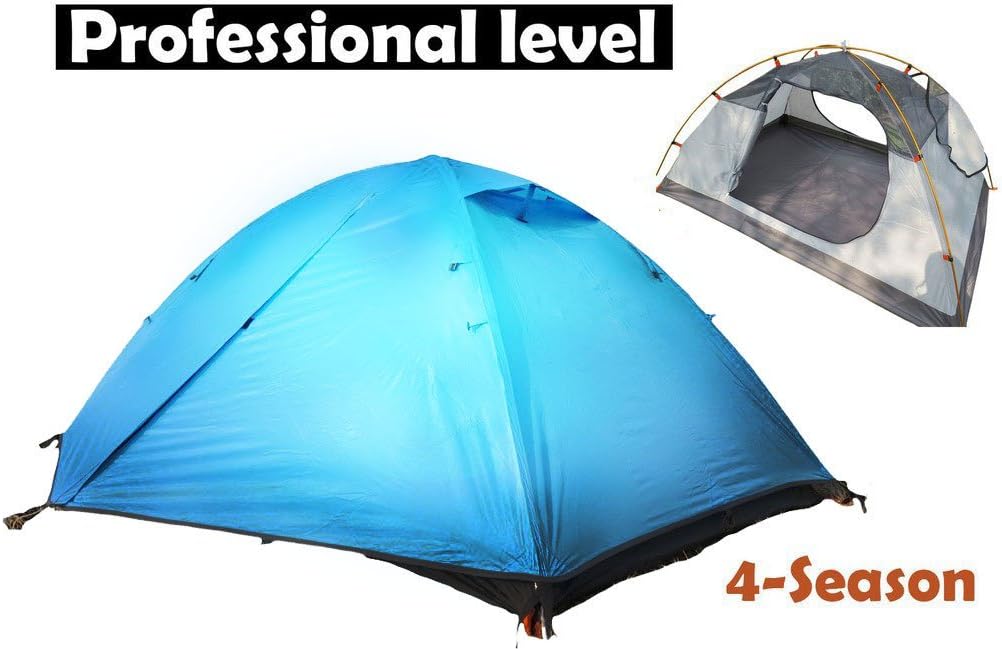 Hasika 2 Person 4 Season Professional Level Tent Ultralight Aluminum Rod Backpacking Windproof Waterproof Double Layer Outdoor Ideal for Camping Hiking Travel Hunting