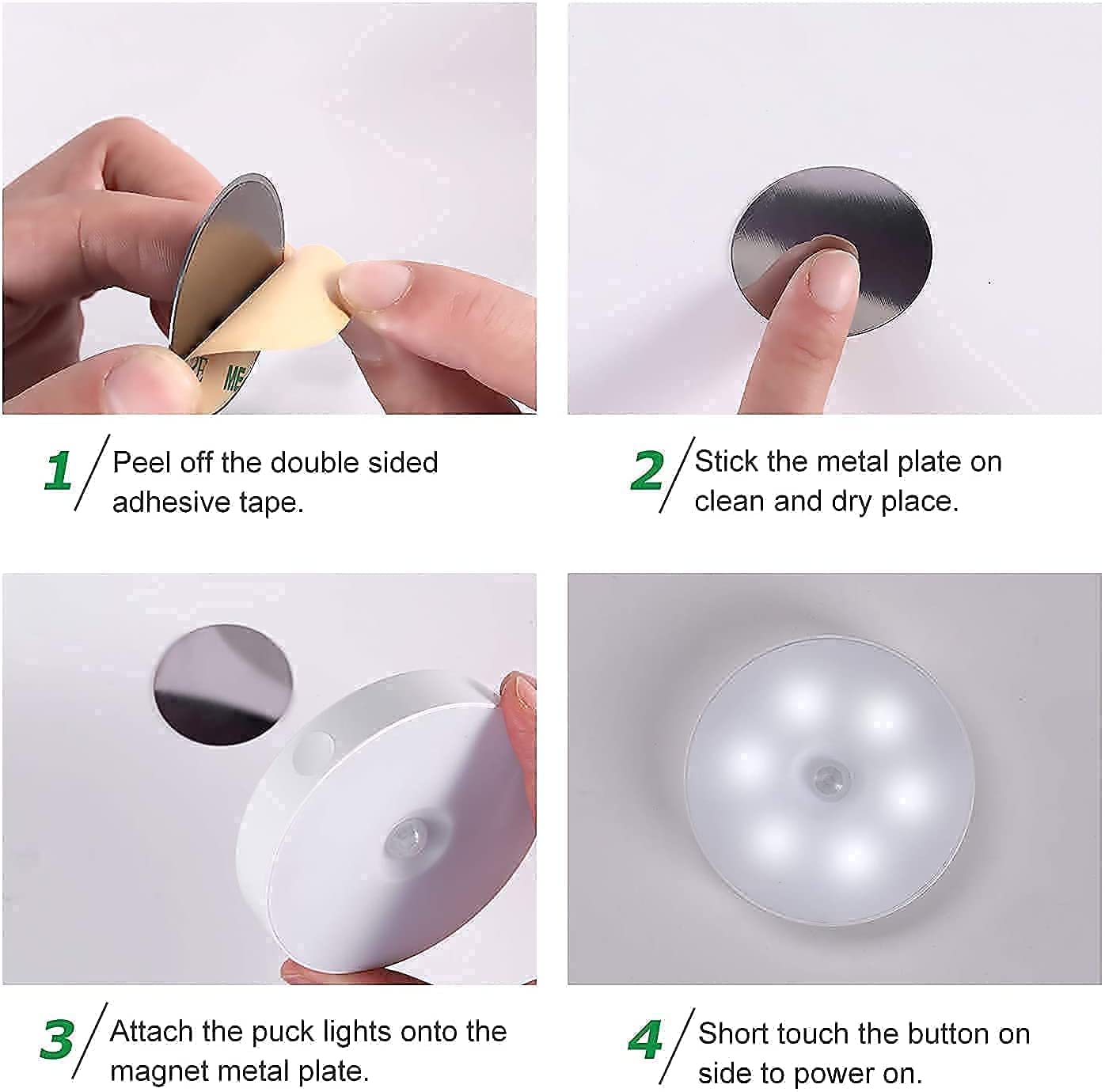 KANAKADHARA Motion Sensor Light for Home with USB Charging Wireless Self Adhesive LED Magnetic Motion Activated Light Motion Sensor Rechargeable Light Motion Activated (Pack of 1) 2