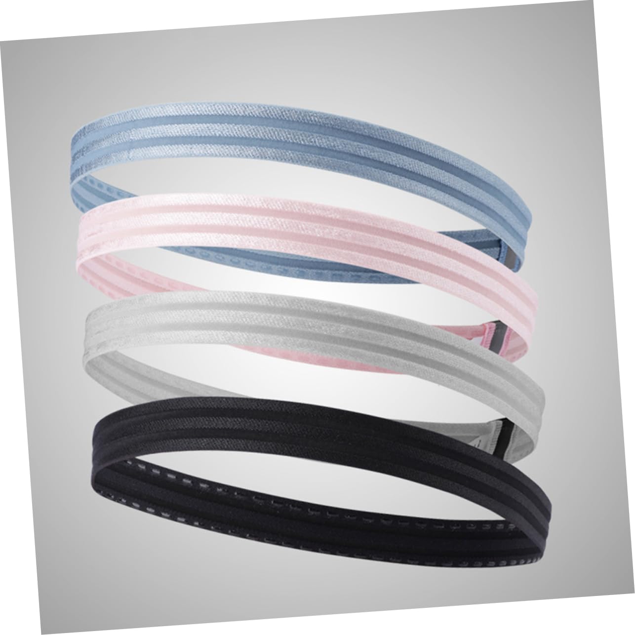 INOOMP 2 Set - Fascia Per Riflettente Sportiva Per Allenamento Non Fascia Per Yoga E Corsa Per Uomo E Donna in Poliestere Per Il Massimo Comfort 3 Pezzi*2