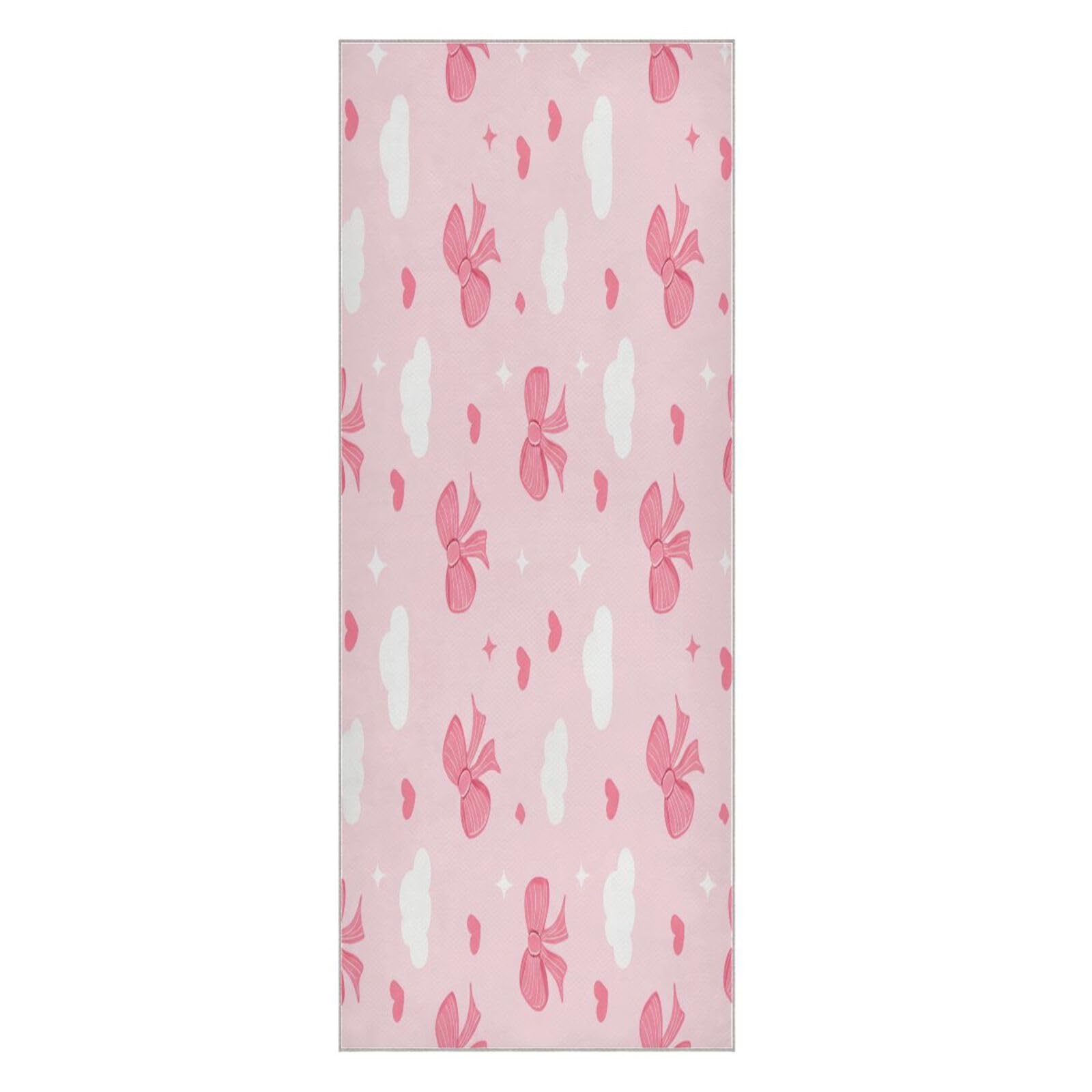 BURSTDDY Bow Hot Yoga Towel Absorbent Non Slip Yoga Mat Towel