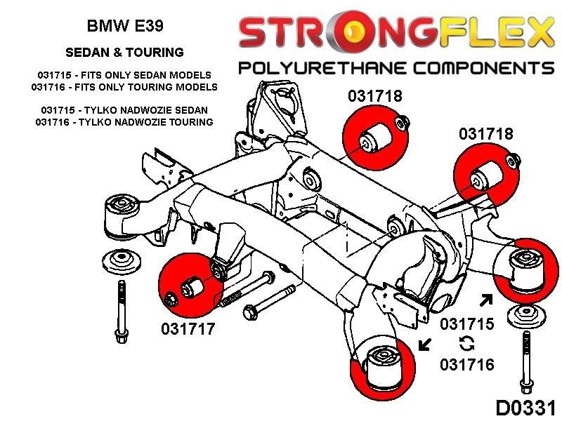 Strong Flex Sport Rear Beam Mounting Base Kit 4 Pieces.