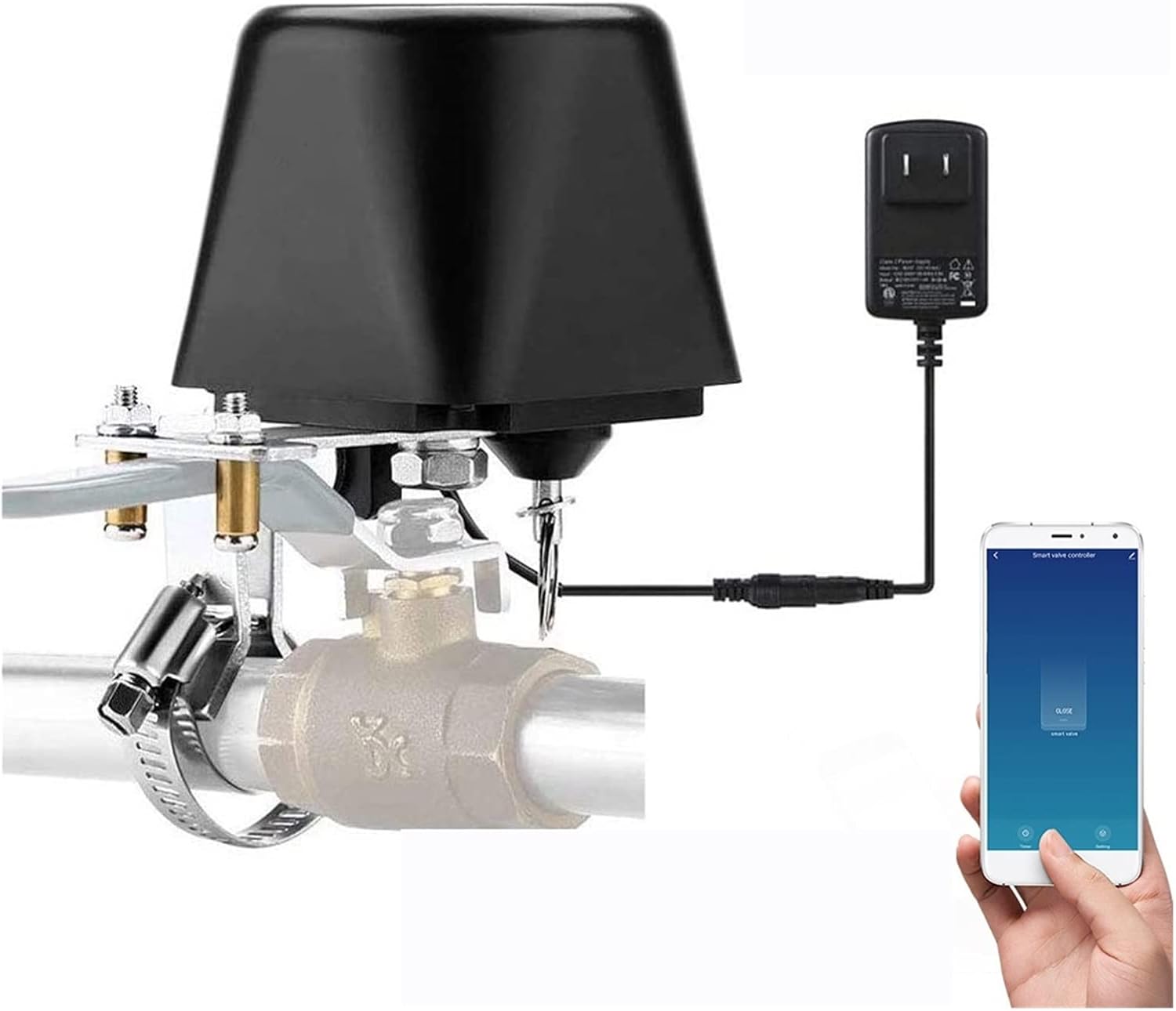 Smart Water Valve, Smart WiFi Water Gas Leakage Valve ON/Off Auto