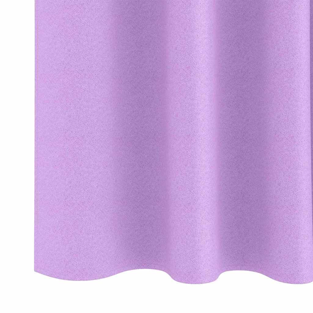 Verdunkelungs-Vorhänge mit Ringen, Polyester 140 x 140 cm, 2-teilig lila, Blickdicht, für Wohnzimmer Schlafzimmer Kinderzimmer, vielseitige Aufhängung, Sichtschutz, Lichtregulierung