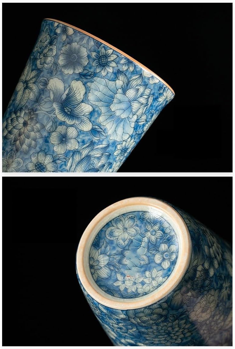 GSOUL Kungfu Tea cup Ru Kiln Master Cup Personal Use Single Tea Bowl Qinghua Ceramic Household Small Size Cola Cups Small Tea Cups
