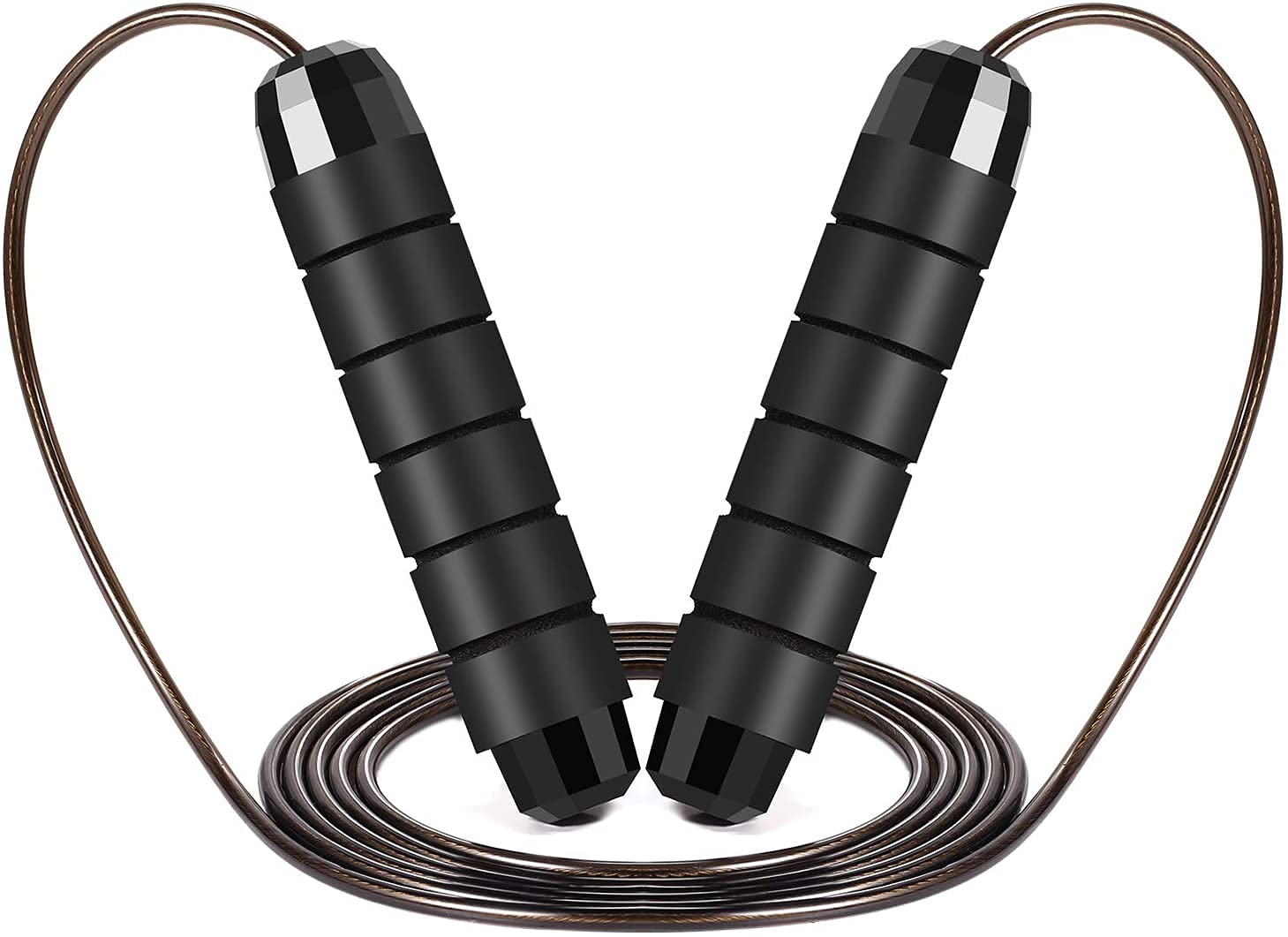 OJS Skipping Rope For Men, Women And Children With Adjustable PVC Rope for exercise and workout -Jump Rope for Weight Loss - Tangle Free Jumping Rope for Kids (Black) (skipping rope 1) (B093D7WWM7) Amazon Price History, Amazon Price Tracker