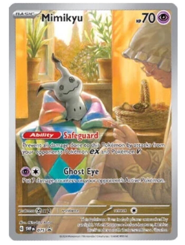Mimikyu SVP-075 Pokemon Promo Card (Pokemon TCG Scarlet & Violet Promo Series) + TitanCards® Toploader