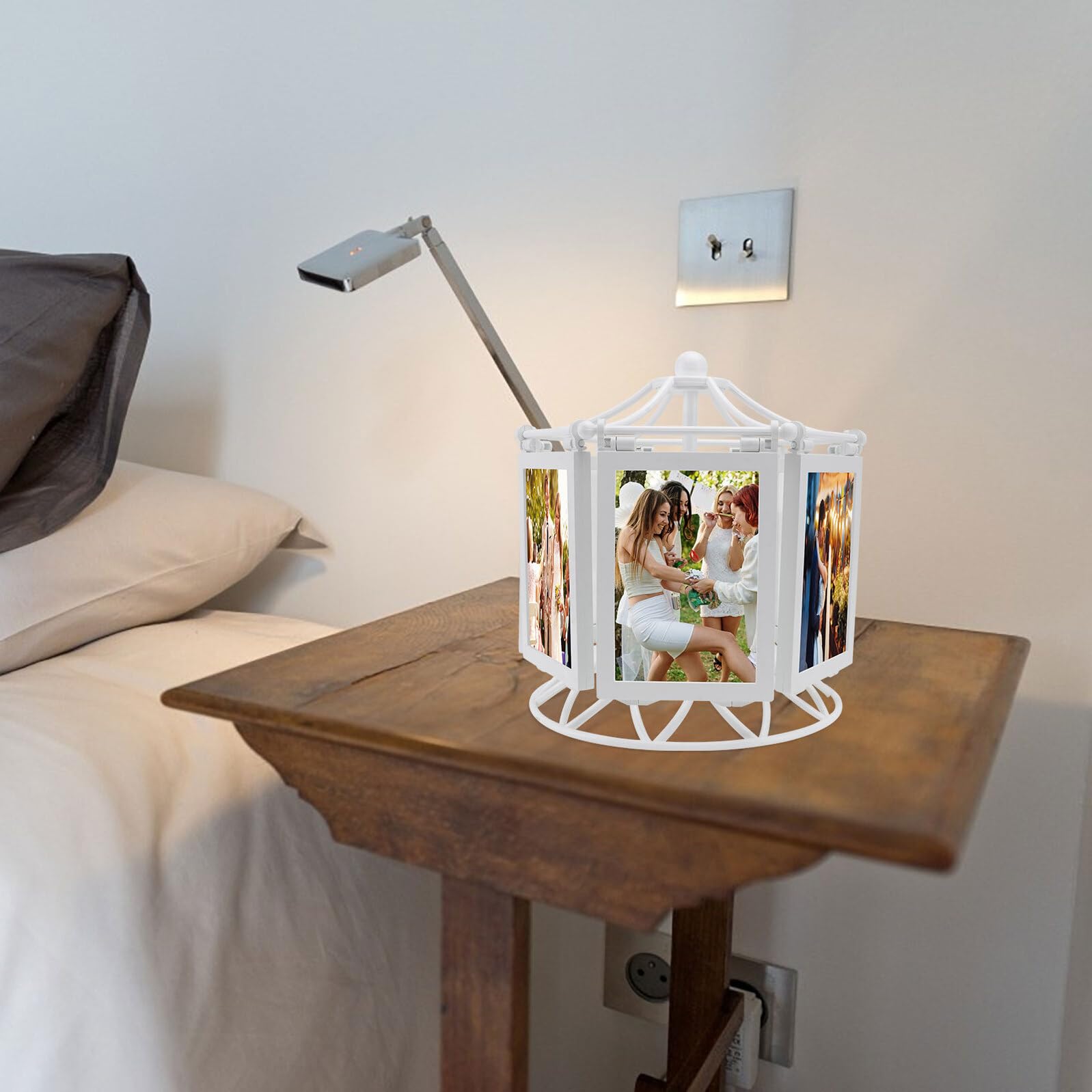 Bilderrahmen Musik Kreativer Weißer Multifunktionaler aus Glas Abs und Holz als Wand und Tischdeko für Wohnzimmer und Hochzeit