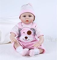 Vista 4 de Ropa de muñeca Reborn de 22 pulgadas, overol rosa para muñecas Reborn de 20-22 pulgadas, ropa de bebé niña, conjunto de 3 piezas