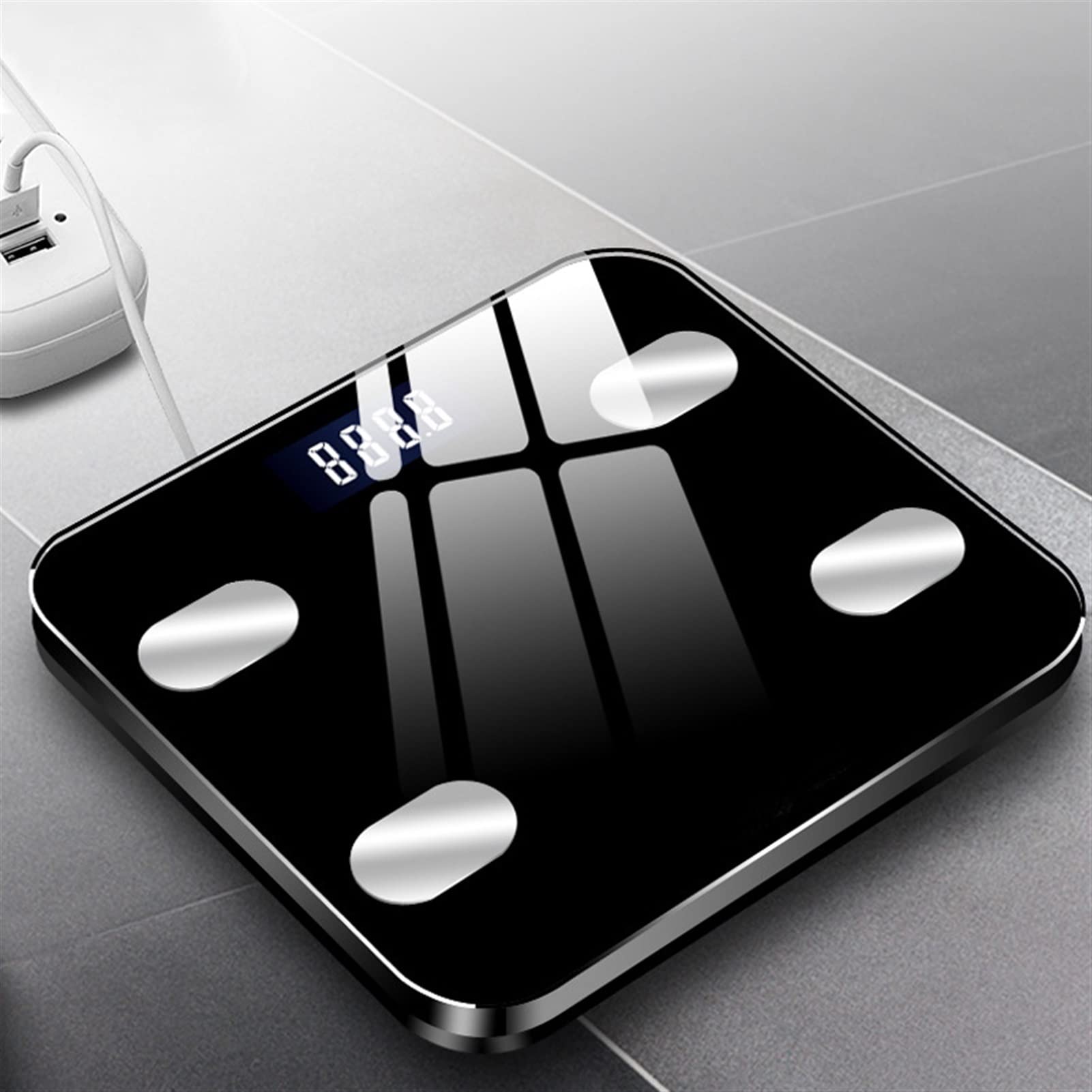 JINGYAN Cyfrowa waga łazienkowa 180kg High Precision Electronic Smart Fat Scale LED Bathroom Weighing