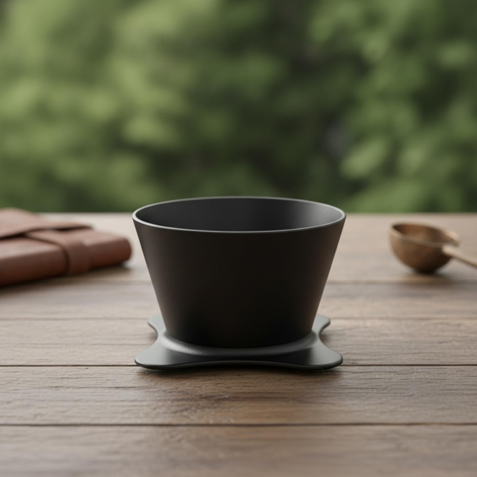 Kaffeedripp Kompakt Kaffeefilt mit Standfuß Pour-Kaffeebeit für Kaffeeliebhab, Baristas, Küche, Büro, Silber, Orea Konischer Filterbecher Aus Edelstahl Spiegel