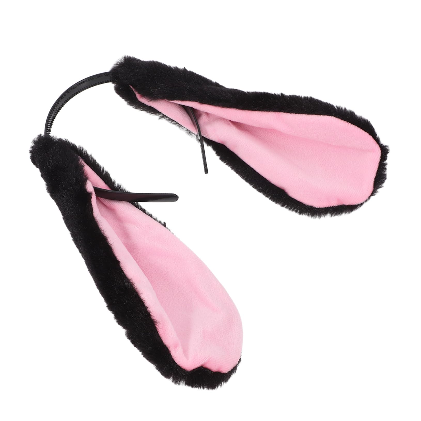 FUNNETOYU Furry Bunny Ears Headband Cute Rabbit Ears for Easter Birthday Celebration Animal Costume Accessory