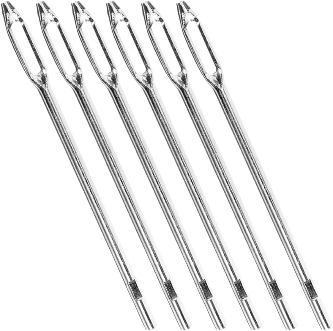 6pcs Split Eye Tire Repair Needles Kit with Tire Patch Strips for Car Motorcycle Bicycle Puncture Maintenance Accessories